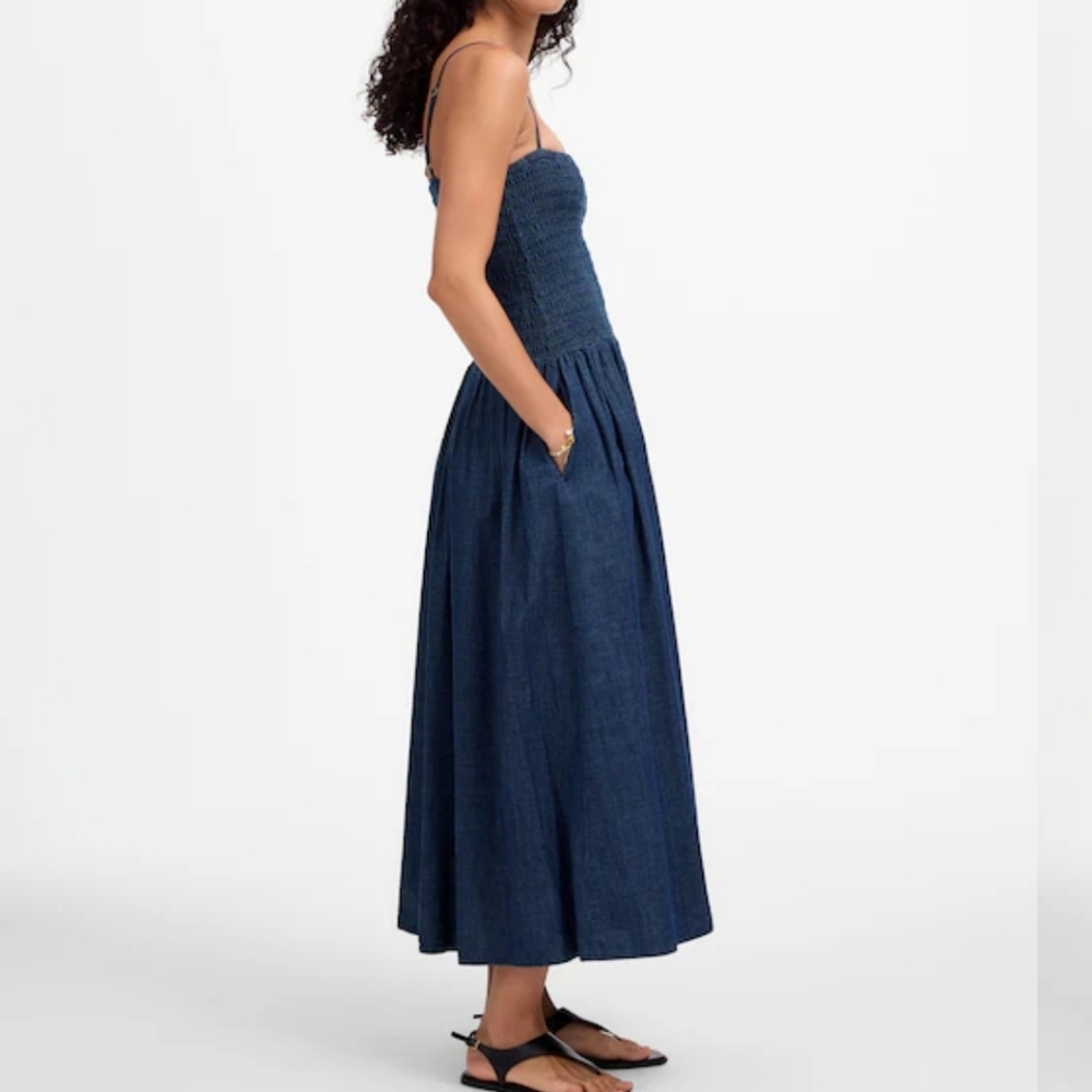 Madewell Smocked Maxi Dress NV350 NWT Size S - Picture 4 of 12